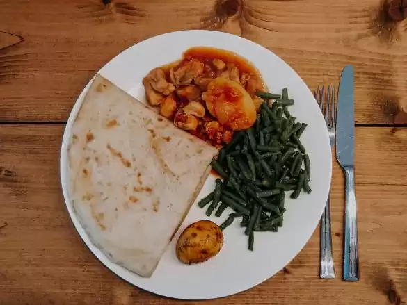 Roti kip masala met een EI!