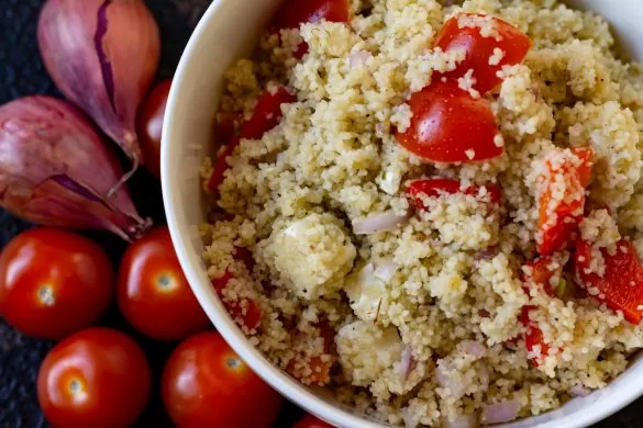 Couscous salade met geroosterde paprika